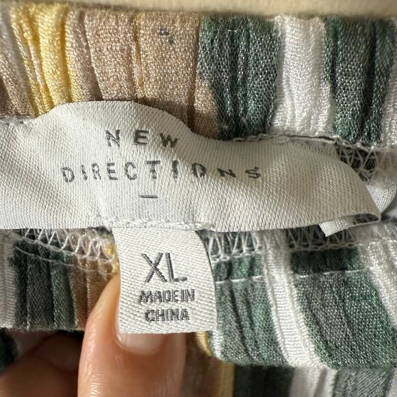 new directions Pastel Yellow, Sage Green Pink Gauze Godet Maxi Skirt XL READ - Picture 3 of 10